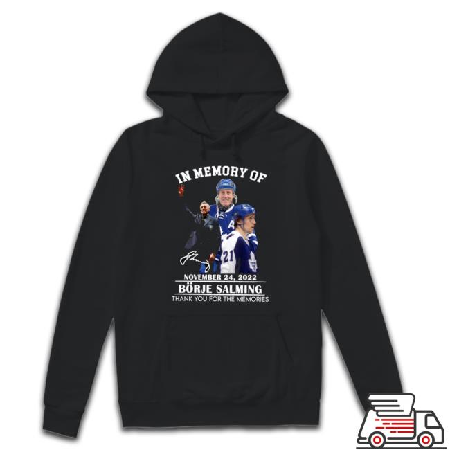 Toronto Maple Leafs Borje Salming In Memory 2022 Thank You For The Memories Signature Men’S Crewneck Sweatshirt