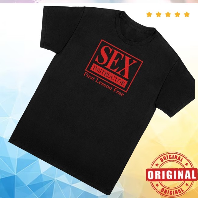 Sex Instructor First Lesson Free Zip Up Hooded Sweatshirt