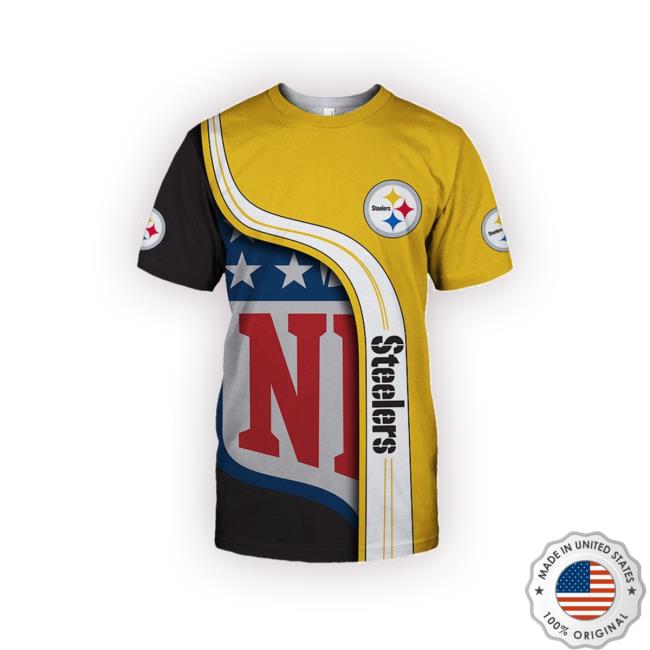 Pittsburgh Steelers Yellow White Funny Shirt