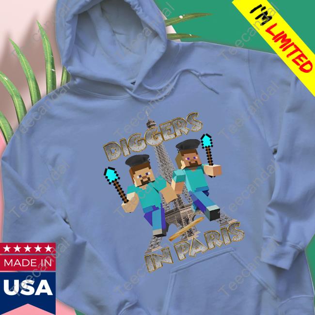 Memeabletees Merch Diggers In Paris Minecraft Hoodied Sweatshirt