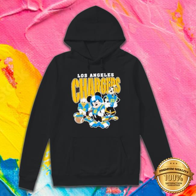 Mickey Donald Duck And Goofy Football Team Los Angeles Chargers Sweatshirts Mickey Donald Duck And Goofy Football Team Los Angeles Chargers Long Sleeve Shirt