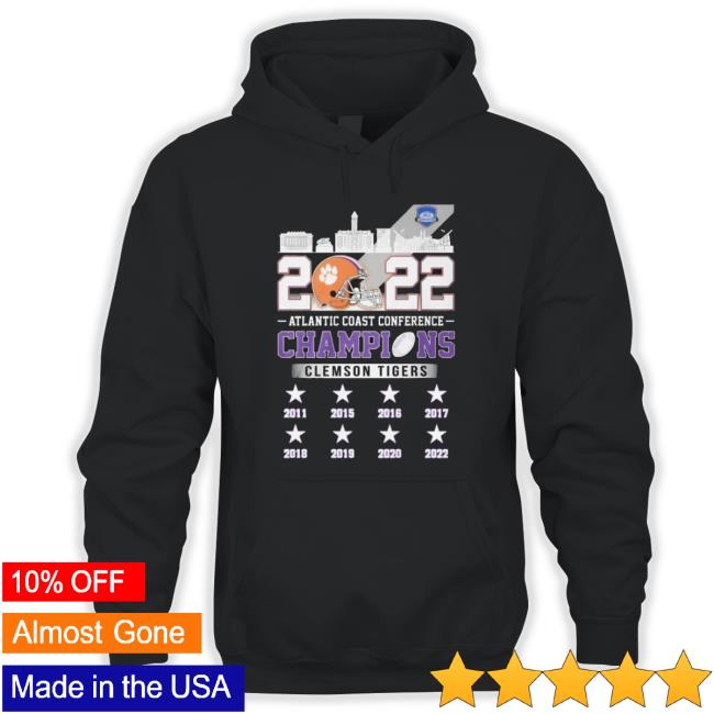 Clemson Tigers 2022 Atlantic Coast Conference Champions 2011-2022 T-Shirt