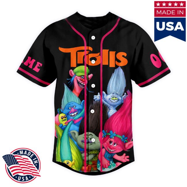 Official Trolls Trolling With My Homies Christmas Winter Holiday Custom Name Number Personalized Baseball Jersey Sweater