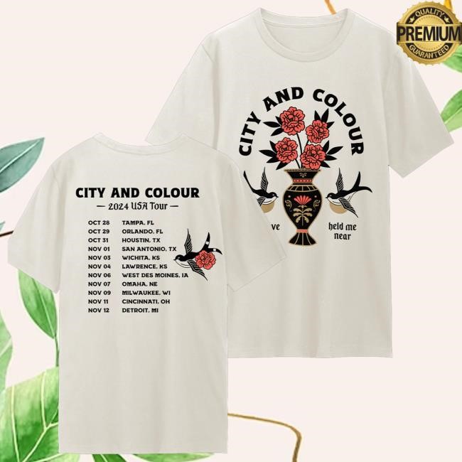 Original City And Colour Merch Store Flower Vase 2024 Usa Oct Nov Tour Long Sleeve Shirt