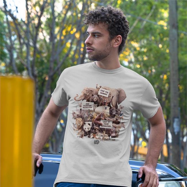 Stop The Humans End Planetary Destruction Save Us From Extinction T Shirt Dirtyvelvet Store