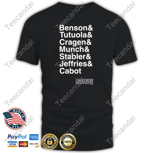Benson Tutuola Cragen Munch Stabler Jeffries Cabot Shirt