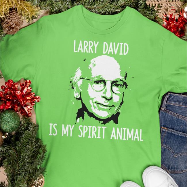 Curb Your Enthusiasm Larry David Is My Spirit Animal Tee Shirt Navy