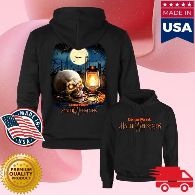 Cedarfair Merch Cedar Point Halloweekends Skull And Lantern Tee