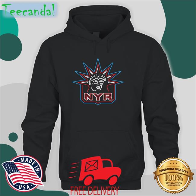 Athlete Logos New York Rangers Statue Of Liberty Jersey Neon Hoodie