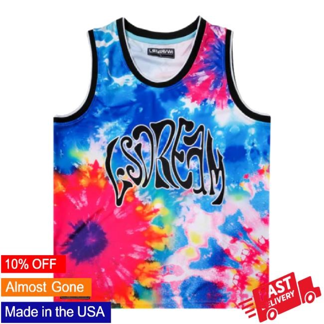 Trending Basketball Jersey Tie Dye Unisex Sweatshirt Lsdream Music Shop Merch Store