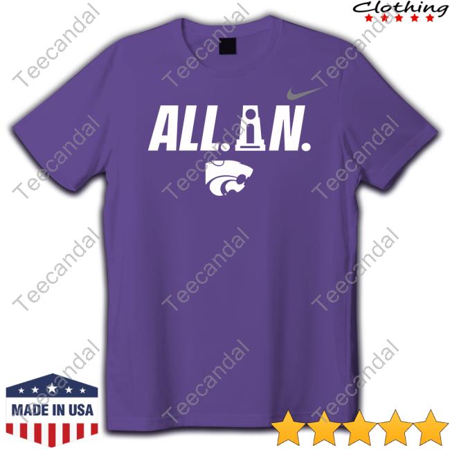 David N'Guessan Wearing All In KStateMBB Hoodied Sweatshirt