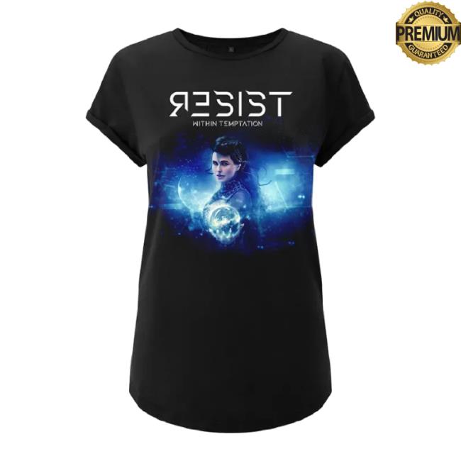 Original Within Temptation Merch Store Resist Orb - Black Ladies Tee Withintemptation Shop