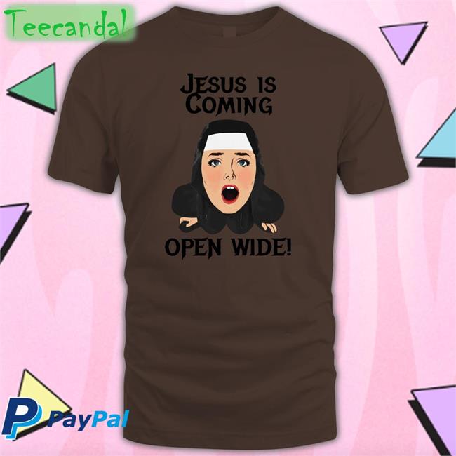 Thegoodshirts Jesus Is Coming Open Wide Hoodie
