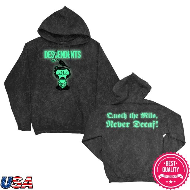 Descendents Merch Quoth The Milo Glow In The Dark Pullover Hooded Sweatshirt