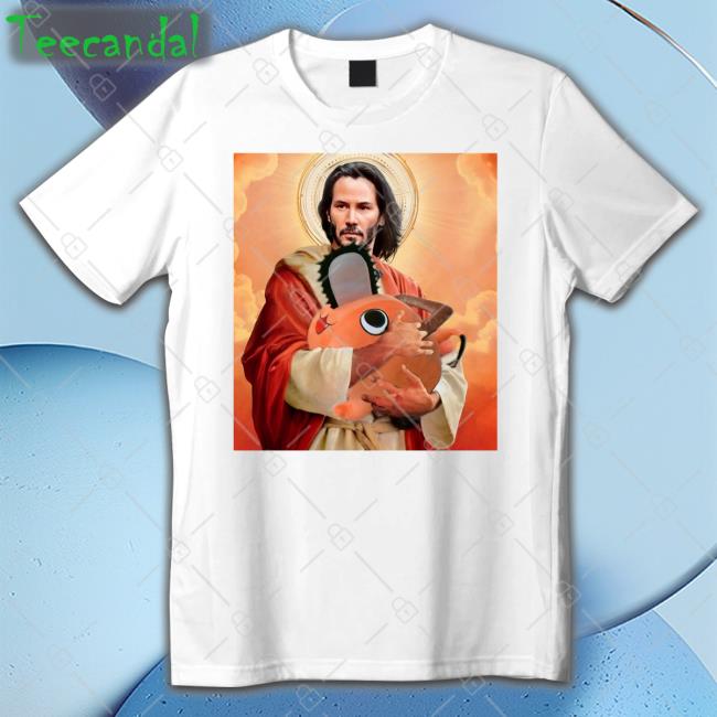 Nezukosocial Keanu Reeves Cares For And Protects Pochitas Tee Shirt
