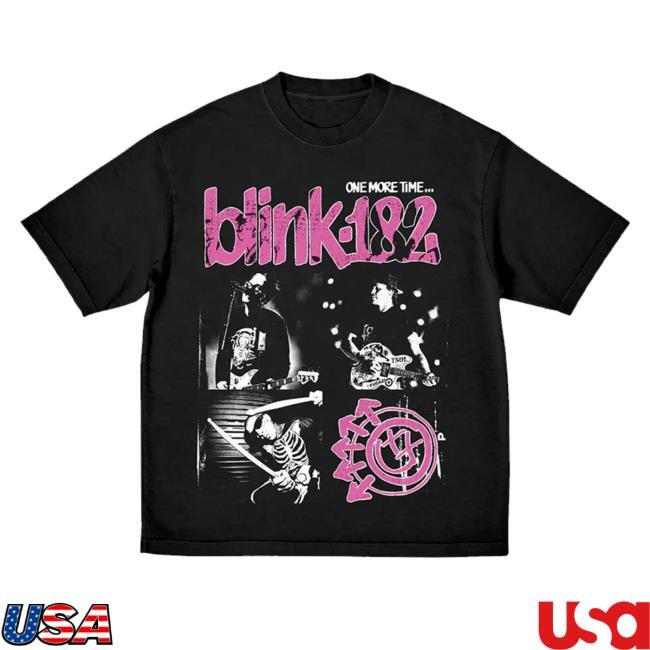 Official Blink 182 Merch Store Shop One More Time Part-2 Photo Hoodie Sweatshirt