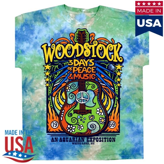 Liquid Blue Merch Woodstock Music Festival Tie-Dye Classic Shirt