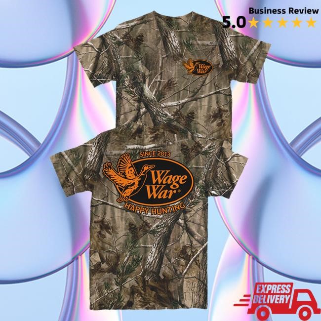Official Wage War Merch Happy Hunting Camo Tee Shirt