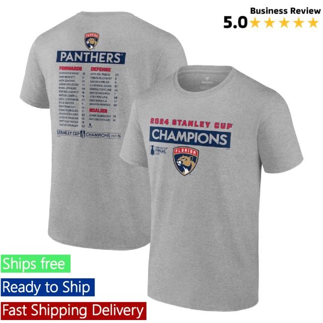 Trending Officially Licensed Gear Florida Panthers Fanatics Stanley Cup Champions Roster Shirt Inter National Shop