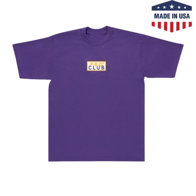 Shopproclub Store Pro Club Heavyweight Short Sleeve Embroidered Box Logo Sweatshirt