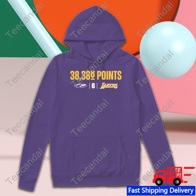 Fanatics Merch Lebron James 38,388 Points Nba All-Time Scoring Record Shirt Los Angeles Lakers