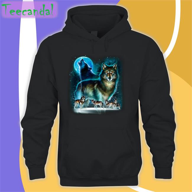 Wolf Pack Wolves Moon Decal Sweatshirt