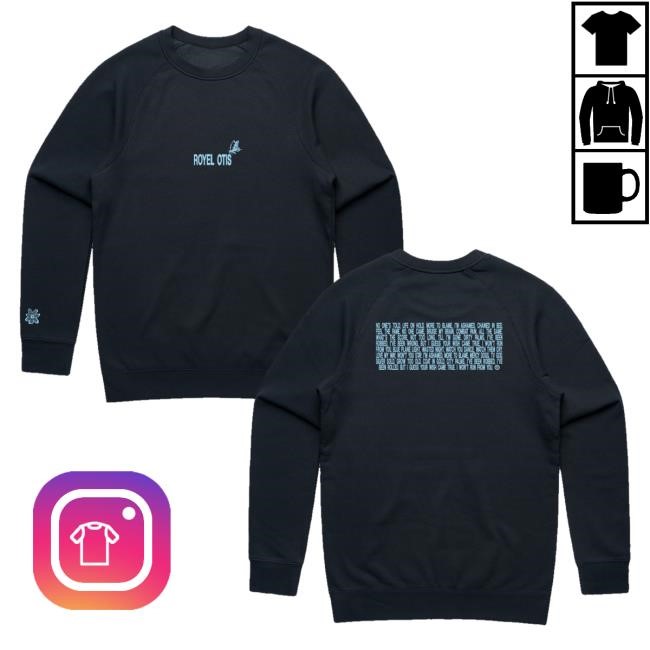 Royel Otis Official Merch Ro Crew Navy Hoodie