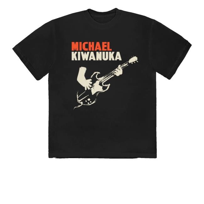 Michael Kiwanuka Merch Store Black Guitar Sketch Tee Michael Kiwanuka Black Guitar Sketch