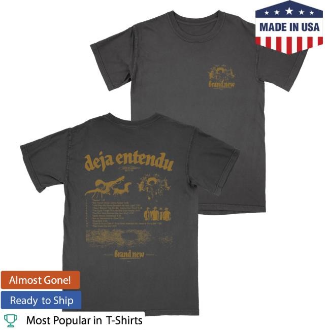 Official Brand New Merch Deja Tracklist Bouquet Shirts