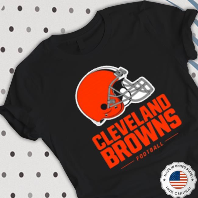 Brown Cleveland Browns Logo Team Lockup Fitted Limited T-shirt