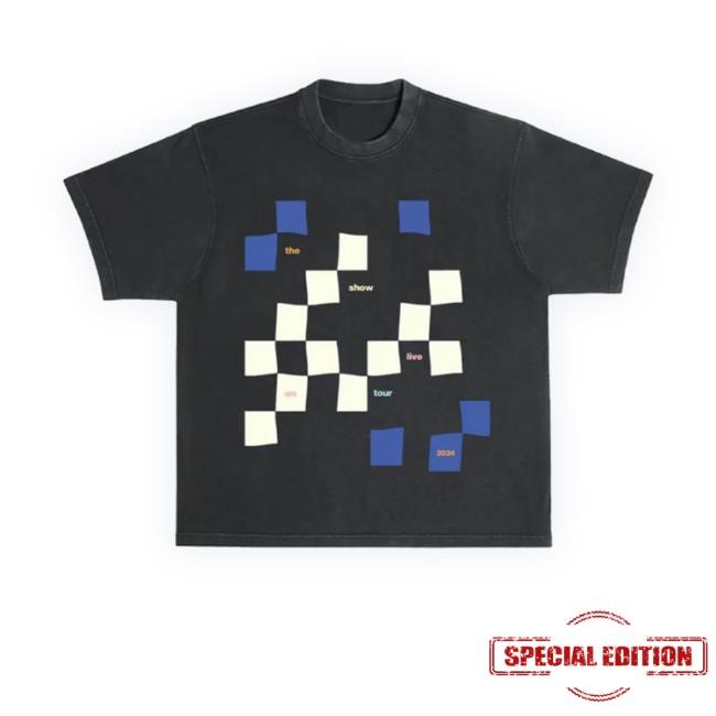 Official The Show Live On Tour Checkered Black Hoodie