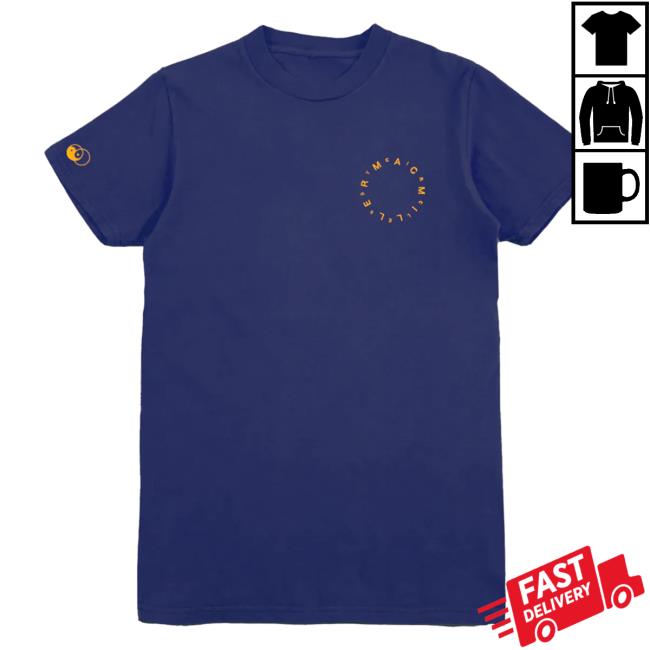Official Mac Miller Apparel Clothing Store Merch Shop MacMiller Circles Navy T-Shirts