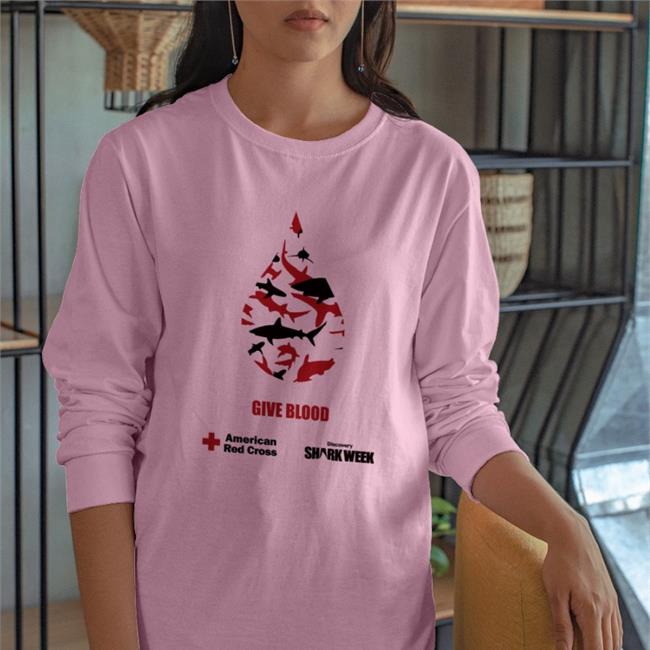 Give Blood American Red Cross Shark Week Shirts