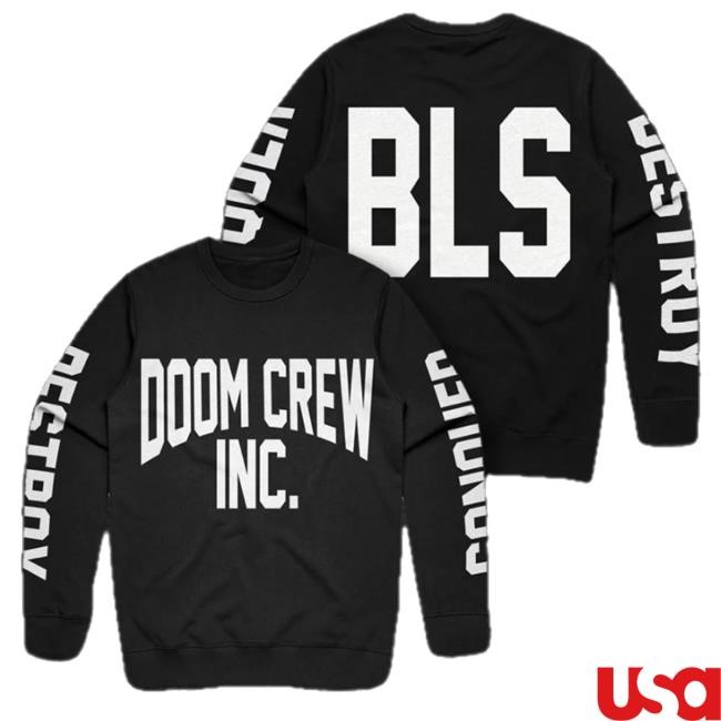 Blacklabelsociety Merch Doom Crew Black Athletic Hoodie