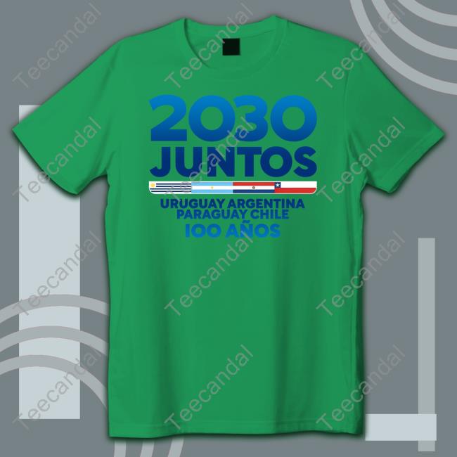 Argentina Wearing 2030 World Cup Tee Shirt