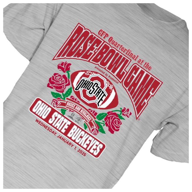 Ohio State Buckeyes Blue 84 College Football Playoff 2025 Rose Bowl Tee