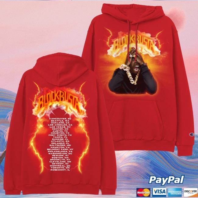 Busta Rhymes Universe Merch Blockbusta Hoodie Red Crewneck Sweatshirt