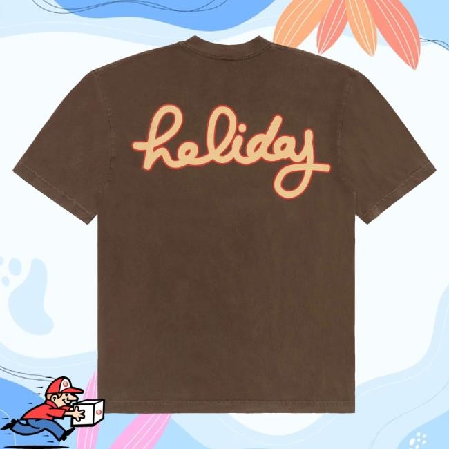 Official Holiday Brand Merch Store Shop Espresso Hoodie Sweatshirt (Camel + Holiday)