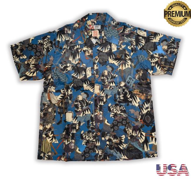 Samurai "Ako Roshi" Back Sateen Aloha Shirt