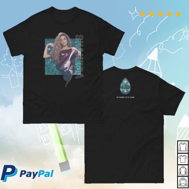 Official Shakira Merch Emerald T-Shirt - Black Tee Shirt