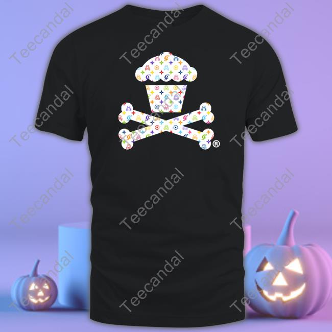 Johnny Cupcakes Merch Colorful Chewy Crouton Crossbones Hoodie