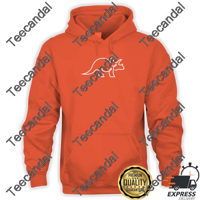 Orange Triceratops Orange Sweatshirt