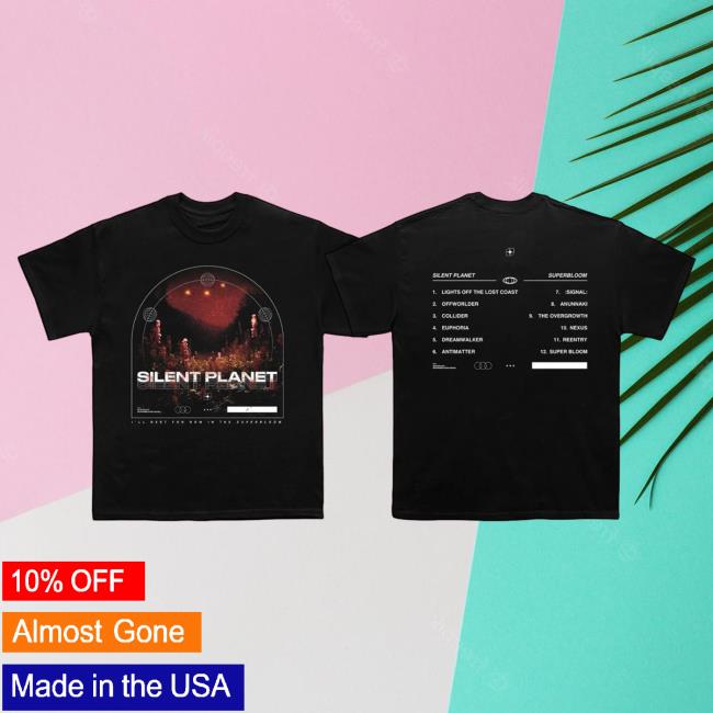 Official Silent Planet Merch Superbloom Tracklist Popover Shirt