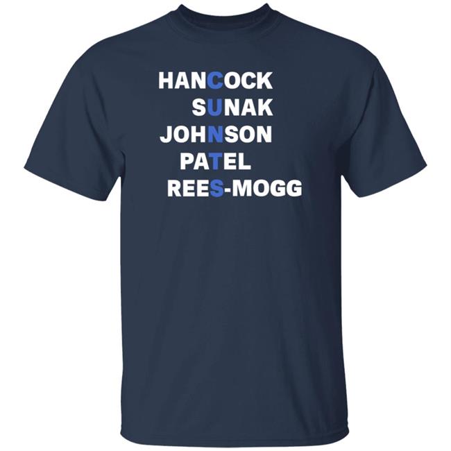 Hancock Sunak Johnson Patel Rees-Mogg Shirt Meghan Ate My Corgi