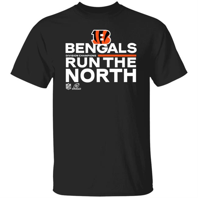 Cincinnati Bengals Run The North Shirt 2021 AFC North Division Champions Trophy Collection T-Shirt Hoodie Sweatshirt