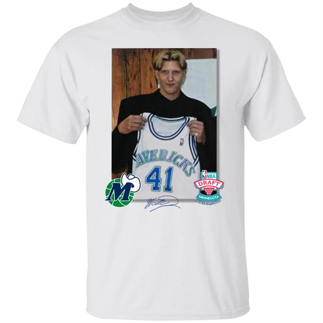Dallas Mavericks Mitchell & Ness Dirk Nowitzki Draft Jersey Shirt Hoodie Sweatshirt