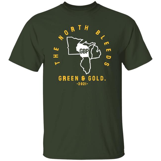 The North Bleeds Green And Gold 2021 Shirt Campeche Collective Merch