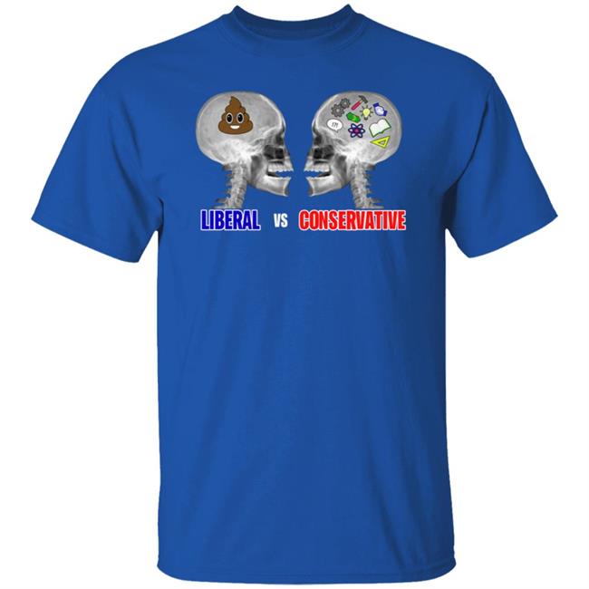 Liberal Vs Conservative Shirt Markdice Merch Liberal Brain Vs Conservative Brain Shirt