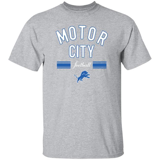 Motor City Football Shirt Dan Campbell Detroit Grey Sideline Local Performance T-Shirt