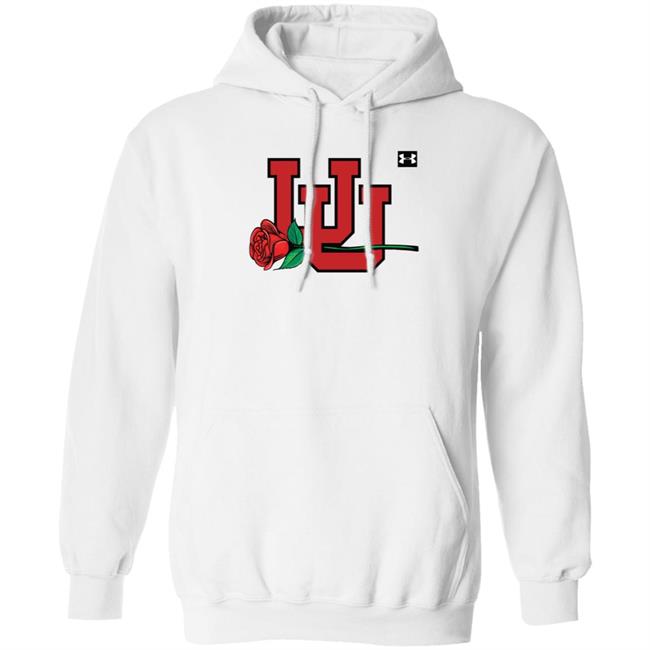 Interlocking Utah Football Rose hoodie Holly Rowe